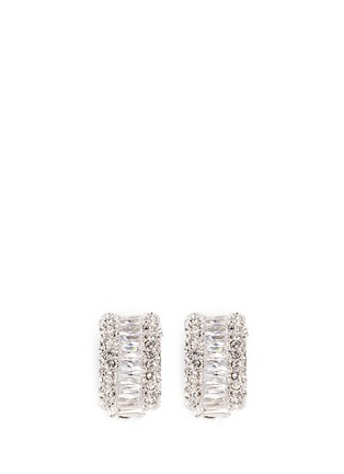 Main View - Click To Enlarge - CZ BY KENNETH JAY LANE - Cubic zirconia hoop clip earrings