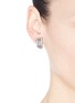 Figure View - Click To Enlarge - CZ BY KENNETH JAY LANE - Cubic zirconia hoop clip earrings