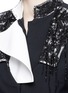Detail View - Click To Enlarge - ALEXANDER MCQUEEN - Embellished lace convertible cropped leaf crepe jacket