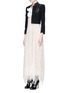 Figure View - Click To Enlarge - ALEXANDER MCQUEEN - Embellished lace convertible cropped leaf crepe jacket