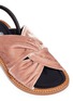 Detail View - Click To Enlarge - CLERGERIE - 'Blosst' knotted velvet slingback sandals