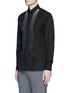 Front View - Click To Enlarge - LANVIN - Geometric embroidered slim fit shirt