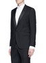 Detail View - Click To Enlarge - LANVIN - Satin trim wool-mohair tuxedo suit