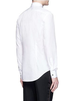 Back View - Click To Enlarge - LANVIN - Glass crystal button tuxedo shirt