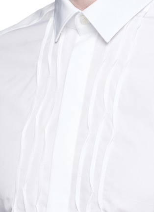 Detail View - Click To Enlarge - LANVIN - Twist bib front tuxedo shirt