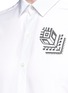 Detail View - Click To Enlarge - LANVIN - Rose tattoo embroidered poplin shirt