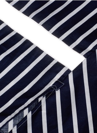  - LANVIN - Reflective trim stripe boxy bowling shirt