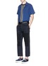 Figure View - Click To Enlarge - LANVIN - Contrast panel relaxed twill pants