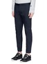 Front View - Click To Enlarge - LANVIN - Zip cuff cotton twill pants