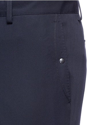 Detail View - Click To Enlarge - LANVIN - Reflective tape virgin wool pants