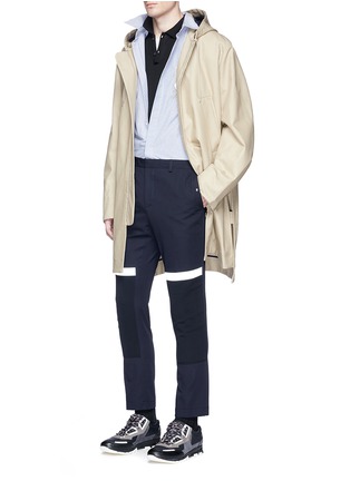 Figure View - Click To Enlarge - LANVIN - Reflective tape virgin wool pants