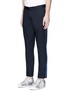 Front View - Click To Enlarge - LANVIN - Braided stripe cotton chinos