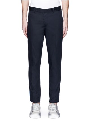 Main View - Click To Enlarge - LANVIN - Braided stripe cotton chinos