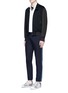 Figure View - Click To Enlarge - LANVIN - Braided stripe cotton chinos