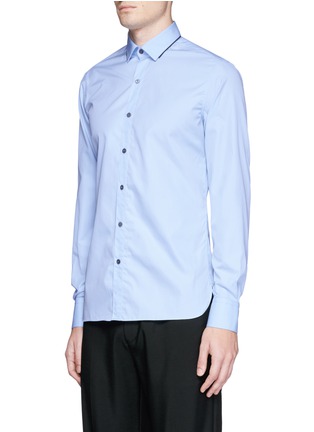 Front View - Click To Enlarge - LANVIN - Piped collar slim fit shirt