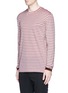 Front View - Click To Enlarge - LANVIN - Patch pocket stripe long sleeve T-shirt