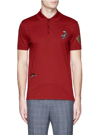Main View - Click To Enlarge - LANVIN - Embroidered patch polo shirt