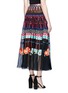 Back View - Click To Enlarge - 68244 - Aura' floral embroidered sheer silk skirt