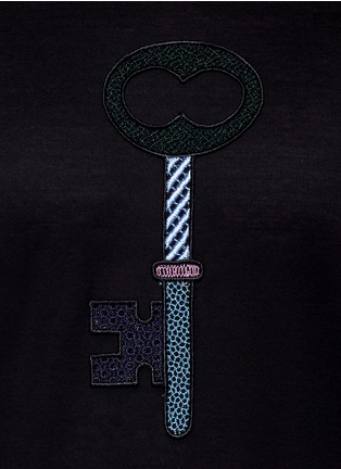 Detail View - Click To Enlarge - LANVIN - Key icon embroidery patch T-shirt