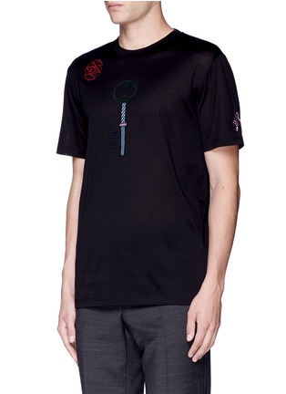 Front View - Click To Enlarge - LANVIN - Key icon embroidery patch T-shirt
