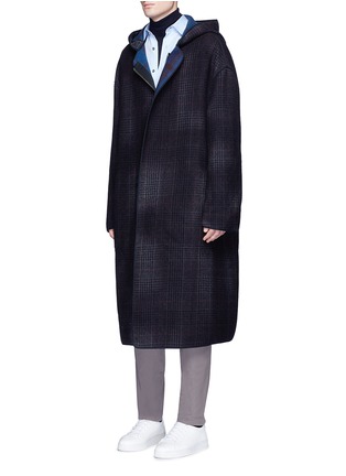 Front View - Click To Enlarge - LANVIN - Check plaid parka coat