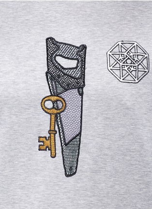 Detail View - Click To Enlarge - LANVIN - Saw icon embroidery patch T-shirt