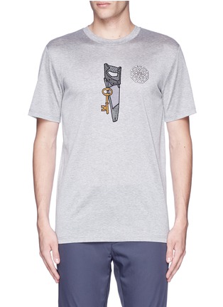 Main View - Click To Enlarge - LANVIN - Saw icon embroidery patch T-shirt