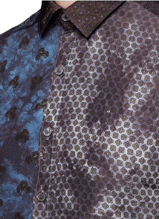 Detail View - Click To Enlarge - LANVIN - Overdyed patchwork silk shirt