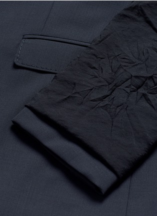 Detail View - Click To Enlarge - LANVIN - Crinkle sleeve wool blazer