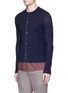 Front View - Click To Enlarge - LANVIN - Floral print underlay wool cardigan