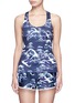 Main View - Click To Enlarge - WE ARE HANDSOME - 'The Cascade' tidal wave print active singlet
