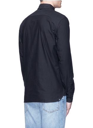 Back View - Click To Enlarge - DENHAM - x Art Comes First 'Rhys' insignia patch cotton oxford shirt