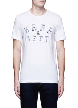 Main View - Click To Enlarge - DENHAM - 'WARP & WEFT' slogan print T-shirt