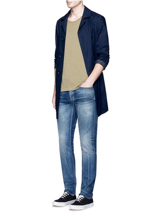 Figure View - Click To Enlarge - DENHAM - 'Razor' slim fit cotton jeans