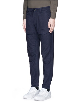 Front View - Click To Enlarge - DENHAM - 'Munich' knee patch twill pants