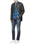 Figure View - Click To Enlarge - DENHAM - 'Razor' slim fit Candiani cotton jeans