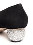 Detail View - Click To Enlarge - PAUL ANDREW - 'Ankara' Swarovski crystal pavé heel suede pumps