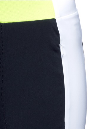 Detail View - Click To Enlarge - MONREAL - 'Tuxedo' zip cuff colourblock track pants