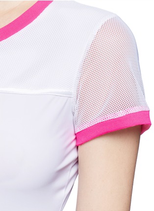 Detail View - Click To Enlarge - MONREAL - Mesh sleeve A-line tennis dress