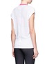 Back View - Click To Enlarge - MONREAL - 'Lotus' perforated jersey T-shirt