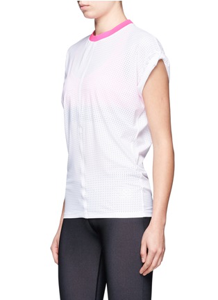 Figure View - Click To Enlarge - MONREAL - 'Lotus' perforated jersey T-shirt