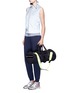 Figure View - Click To Enlarge - MONREAL - 'Cosy' colourblock elastic cuff jersey sweatpants