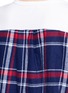 Detail View - Click To Enlarge - CLU TOO - Check flannel back drawstring jersey T-shirt