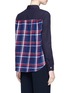 Back View - Click To Enlarge - CLU TOO - Check flannel back poplin shirt