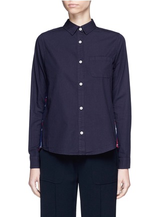 Main View - Click To Enlarge - CLU TOO - Check flannel back poplin shirt
