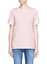 Main View - Click To Enlarge - CLU TOO - Flocked polka dot sleeve jersey T-shirt