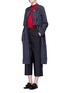 Figure View - Click To Enlarge - TRADEMARK - Stripe wool blend trench coat