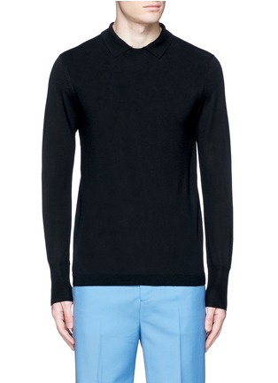 Main View - Click To Enlarge - ACNE STUDIOS - 'Janeck' spread collar wool sweater