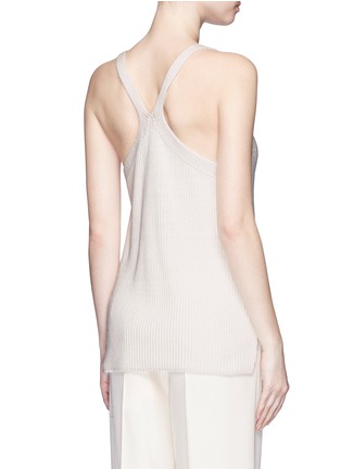 Back View - Click To Enlarge - HELMUT LANG - Racerback cotton knit tank top