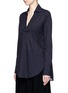Front View - Click To Enlarge - HELMUT LANG - Cotton lawn V-neck top